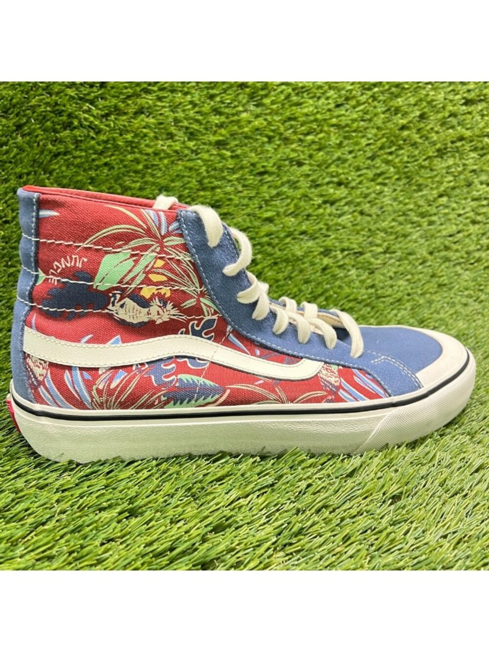 Vans Sk8-Hi 138 Decon SF Mens Size 9.5 Blue Red Athletic Skate Shoes Sneakers